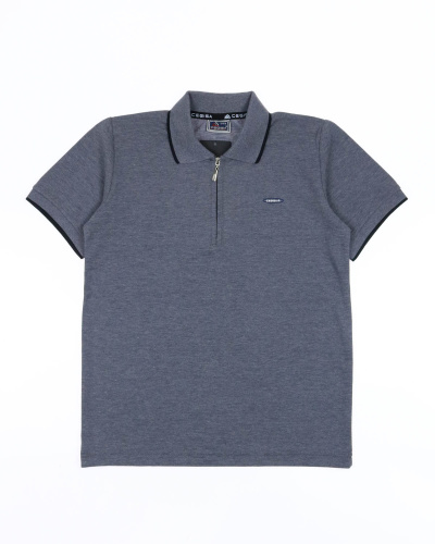 CEGISA 1596/2 Поло (цвет: Темно-серый меланж)